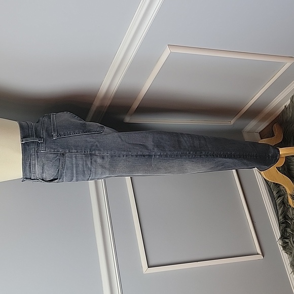7 FOR ALL MANKIND Luxe Performance The Straight Gray Stretch Jeans Size 32 - Picture 2 of 7